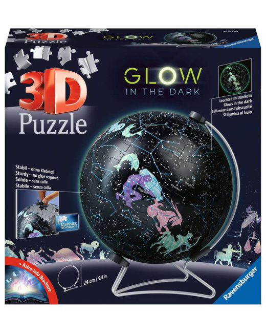 Puzzle Globe phosphorescent - La carte du ciel étoilé - de 6 ans