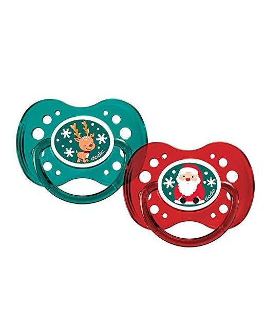 Sucette anatomique +18 Mois Duo Noel (silicone) 