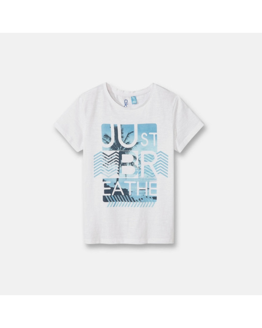 T-shirt à message blanc garçon