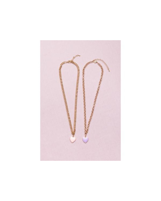 Collier chunky chain heart assortis