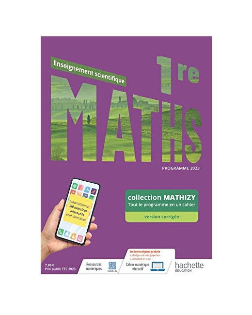 Mathizy - Maths Enseignement Scientifique 1re - Cahier élève - Ed. 2023