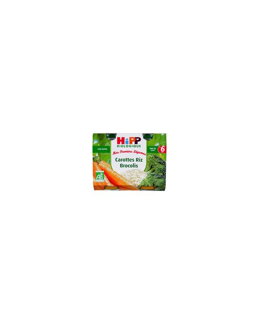 Carottes Riz Brocolis - 2 pots x 190g - 6 mois