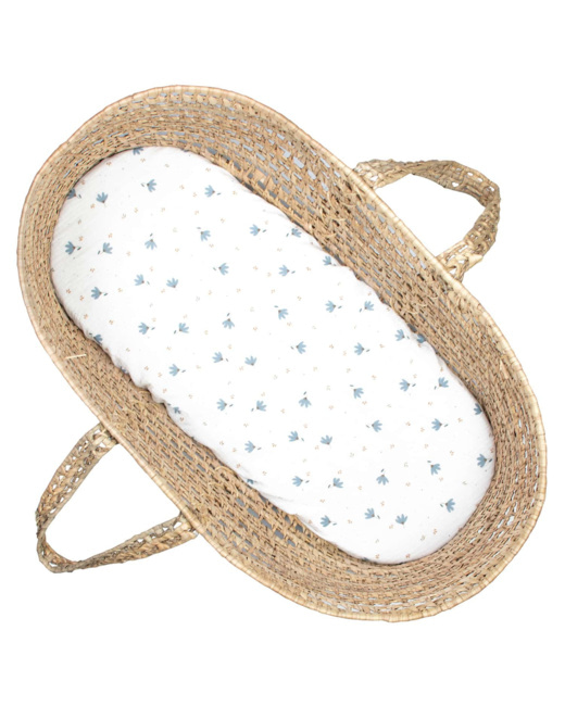 Drap housse couffin ovale, Bleuet