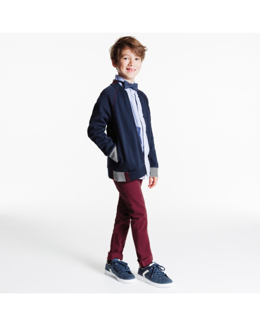Sweat zippé bleu garçon