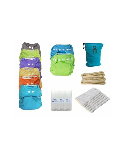 Pack complet de couches lavables Jour Nuit