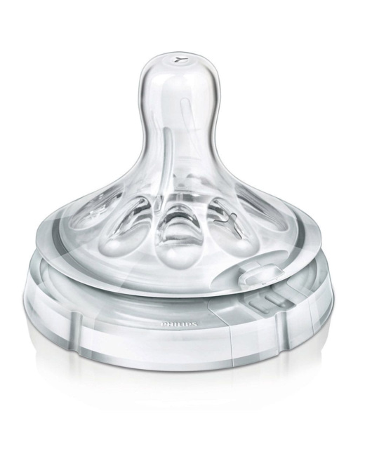 Tétine silicone 2 trous Natural, débit lent