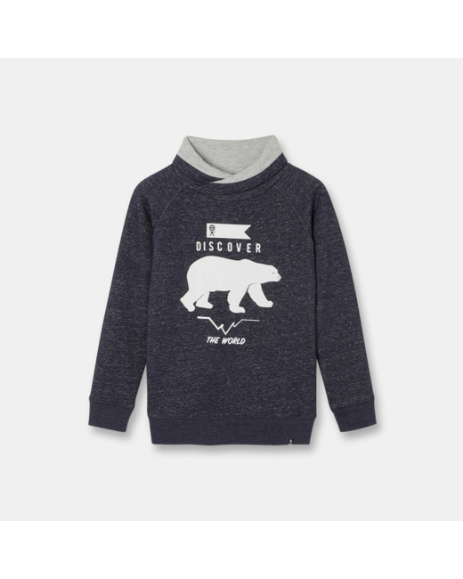 Sweat-shirt à motif bleu garçon
