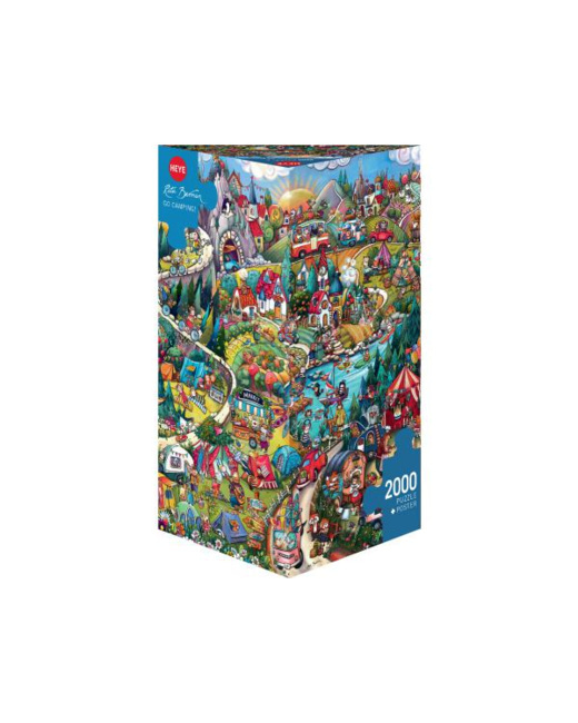 Puzzle 2000 pièces triangular go camping