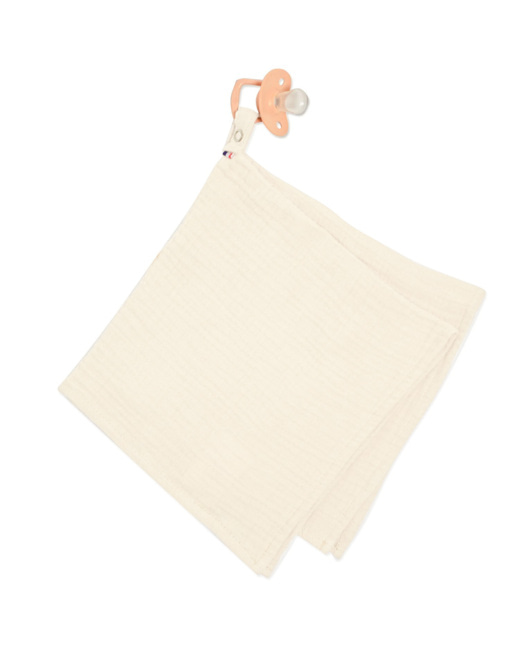 Doudou lange attache tétine en gaze de coton, Jeanne