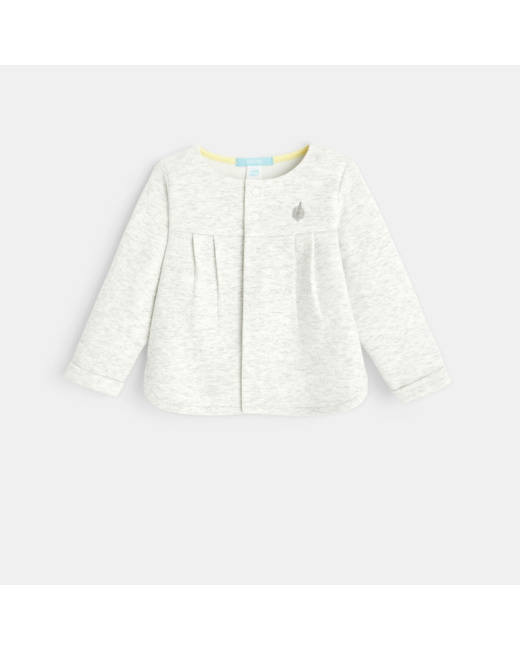 Gilet maille fantaisie chinée bébé fille