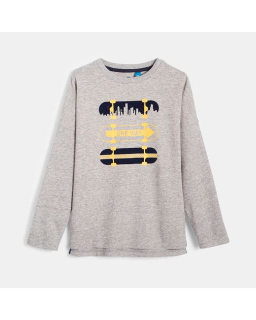 T-shirt manches longues gris garçon