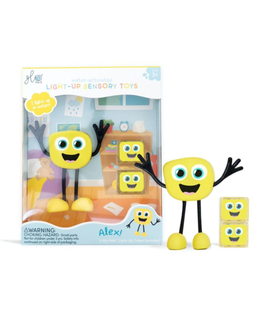 1 personnage et 2 cubes lumineux