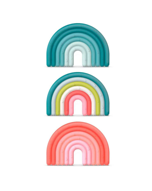 Anneau De Dentition En Silicone Arc-en-ciel