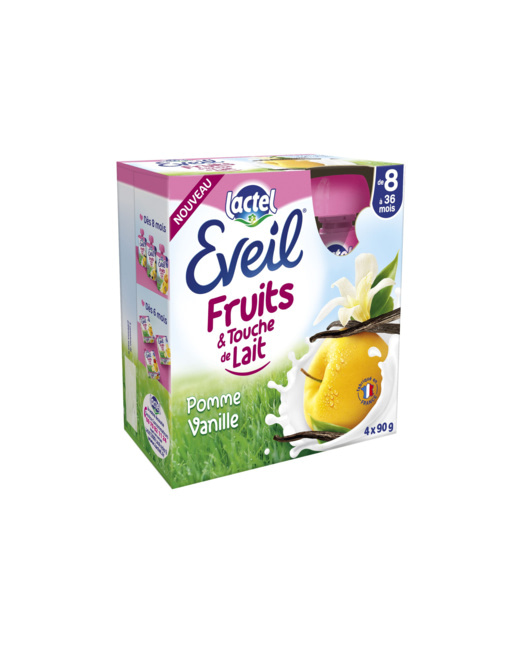 Gourdes Eveil Fruits et Touche de Lait – Pomme-Vanille