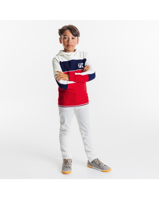 Sweat-shirt à capuche OK96 rouge garçon
