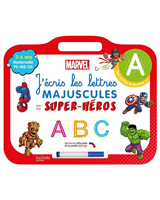 Disney - Mes super-héros Marvel - Ardoise J'écris les lettres majuscules (3-6 ans)