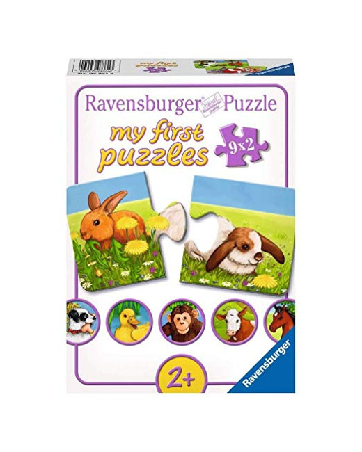 Puzzle - Mes premiers puzzles - Adorables Animaux - 9x2 pièces