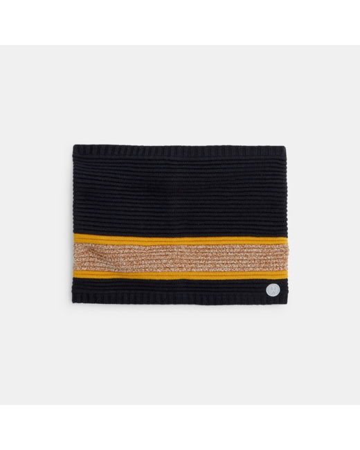 Snood bien chaud en maille côtelée gris garçon