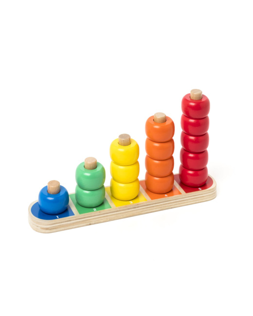 Jeu d'empilage couleurs et chiffres