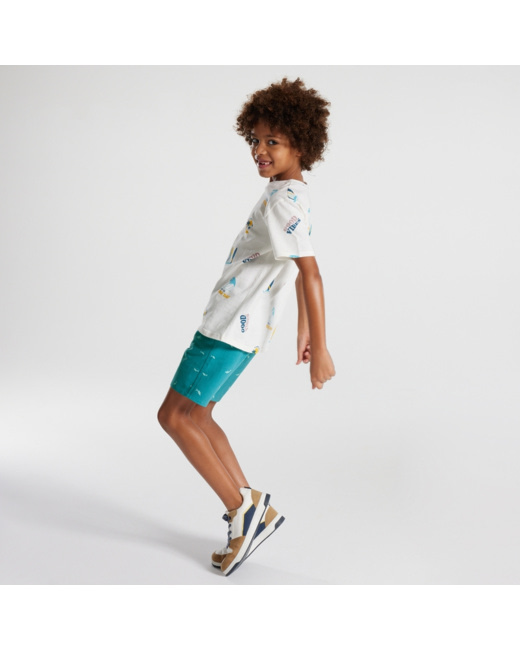 Short en molleton imprimé requins bleu garçon