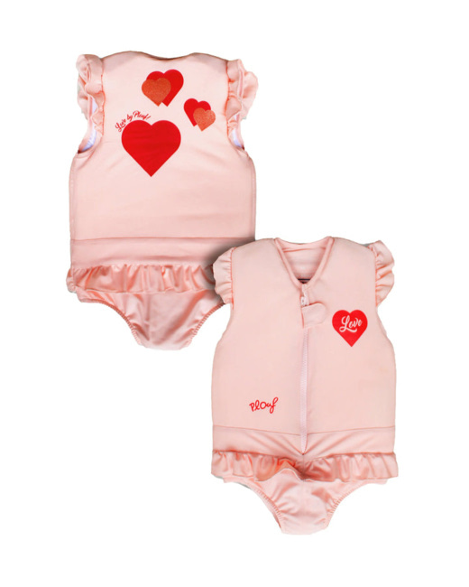 Maillot de bain flottant fille : Valentine Rose poudré