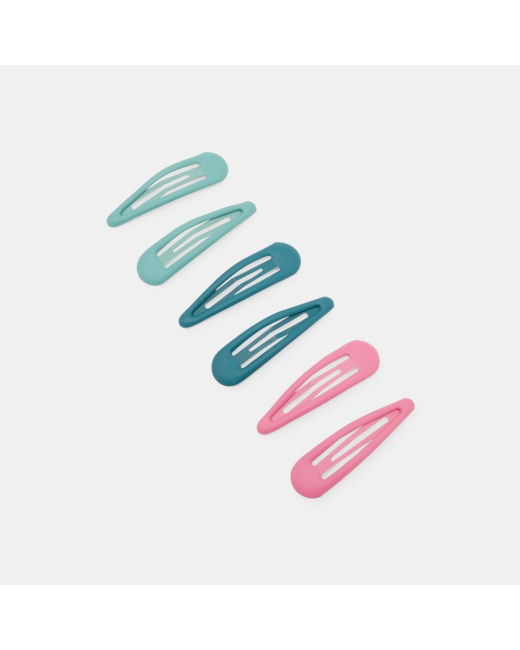 Barrettes clic clac (lot de 6) vert fille