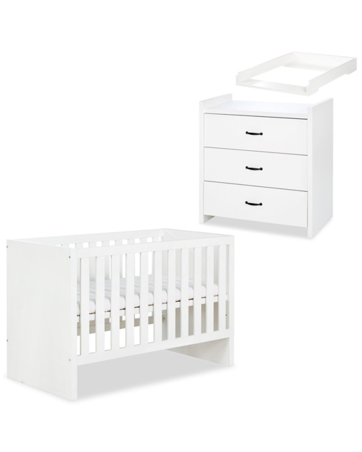 Ensemble bébé commode à langer et lit évolutif AMELIA