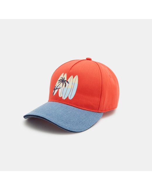 Casquette à motif surf orange garçon