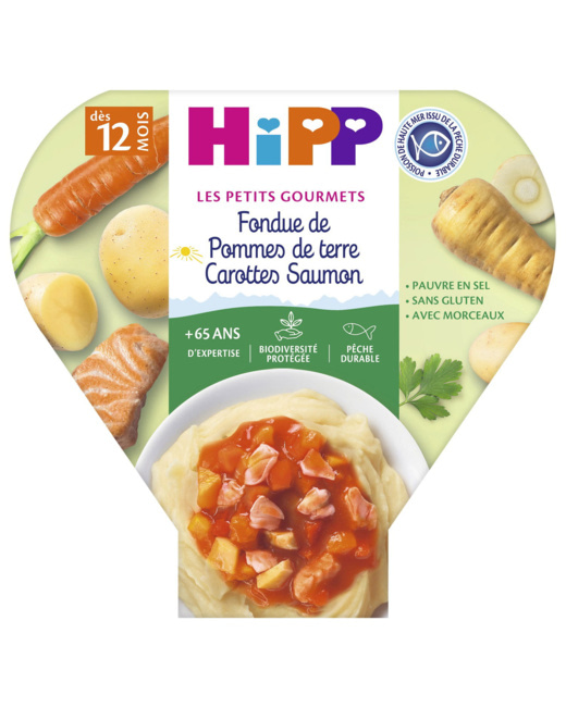Fondue de pommes de terre carottes saumon Bio