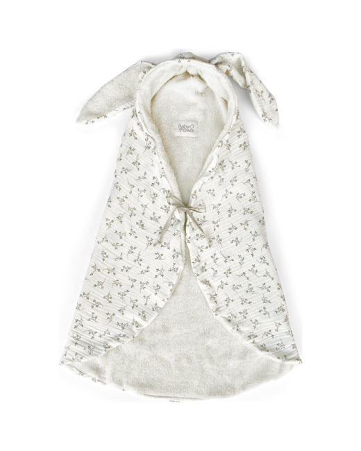 Couverture nomade Bunny Olive Bloom