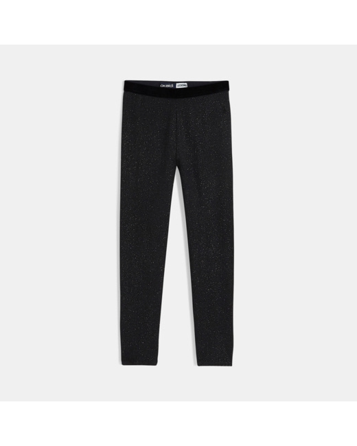 Leggings pailletés noir fille