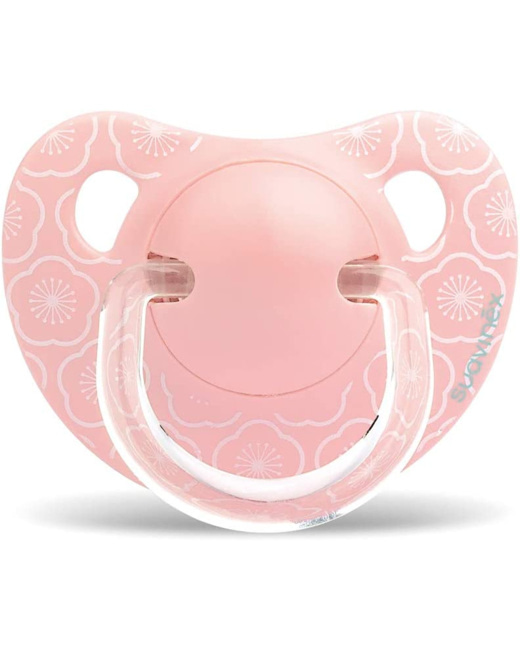 Sucette physiologique en silicone fleurs