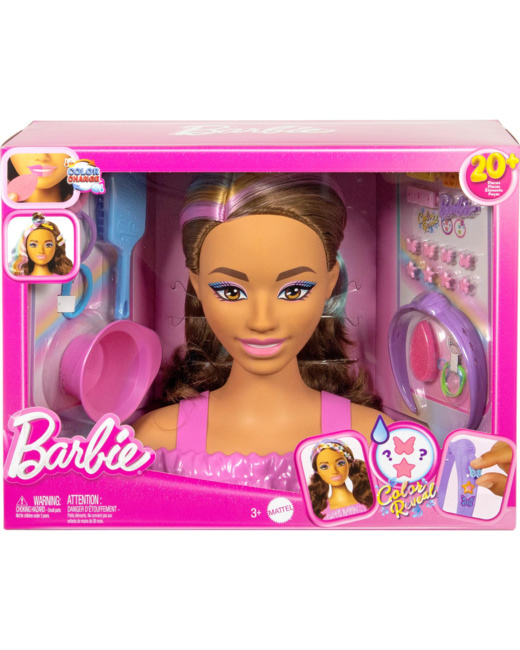 Barbie Tête à coiffée brune