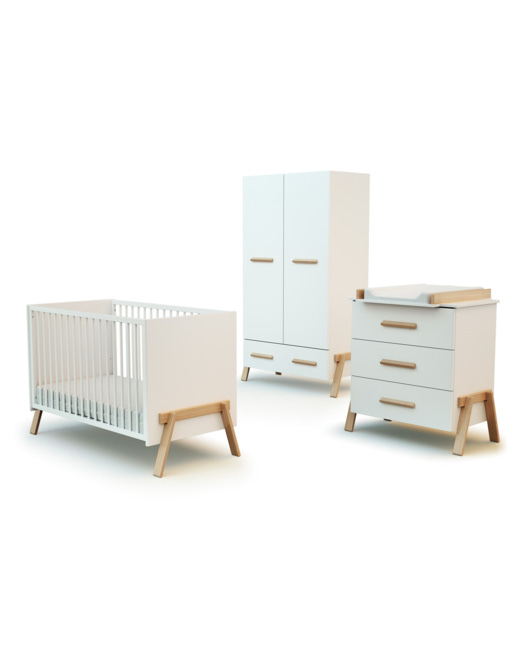 Chambre bébé lit, commode à langer 3 tiroirs et armoire CANAILLE