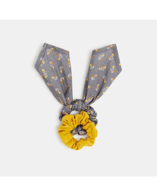 Chouchou pour cheveux (lot de 2) jaune fille