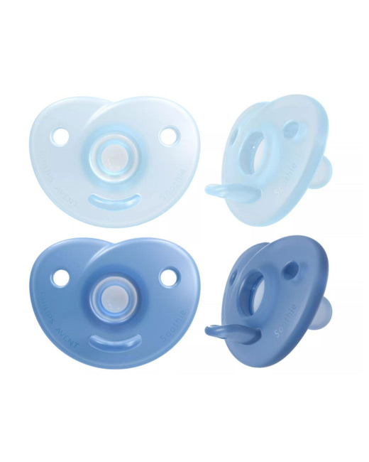 Lot de 2 sucettes silicone orthodontiques Soothie