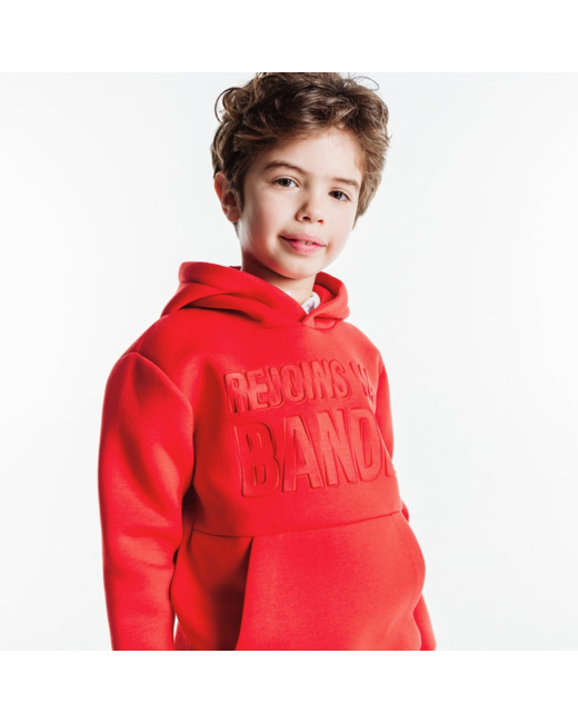 Sweat-shirt à message rouge garçon