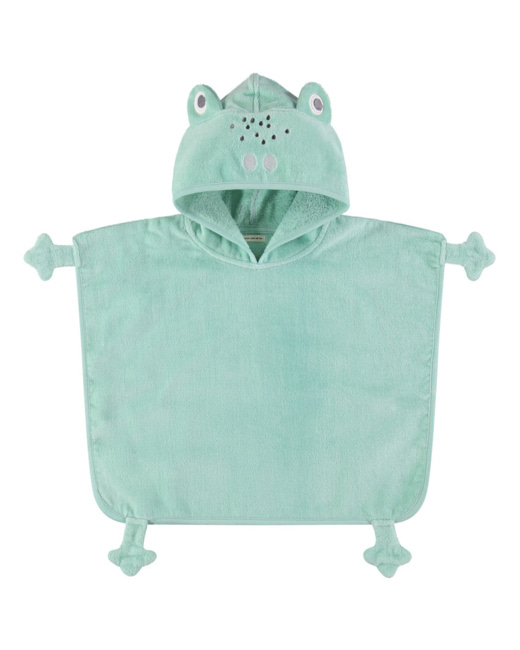 Poncho de bain grenouille à capuche