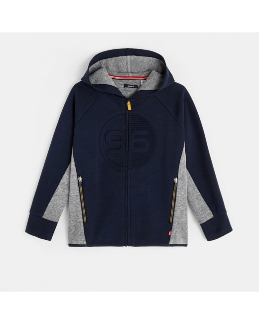 Sweat-shirt à capuche bleu garçon