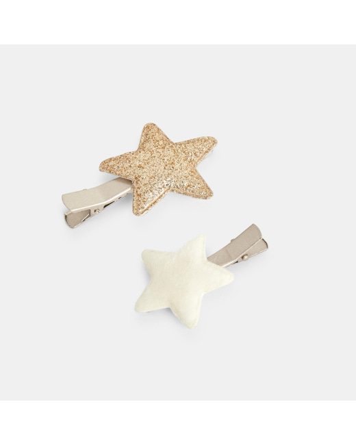 Pinces étoilées (lot de 2) beige fille