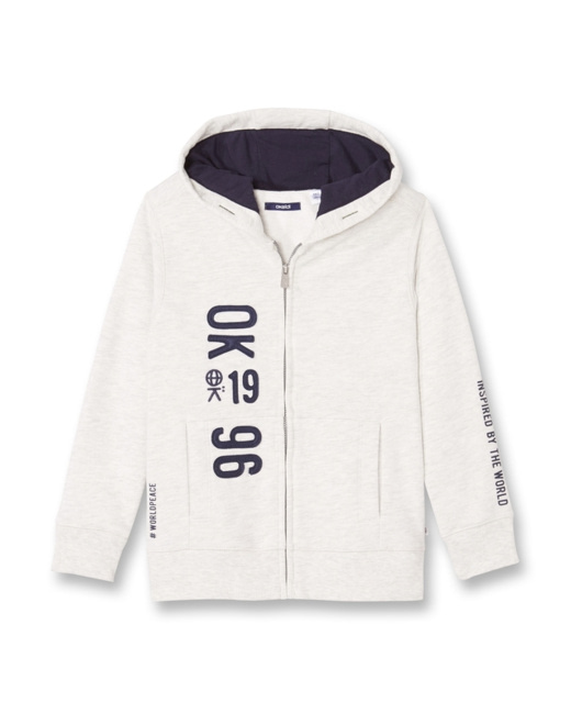 Sweat-shirt à capuche blanc garçon