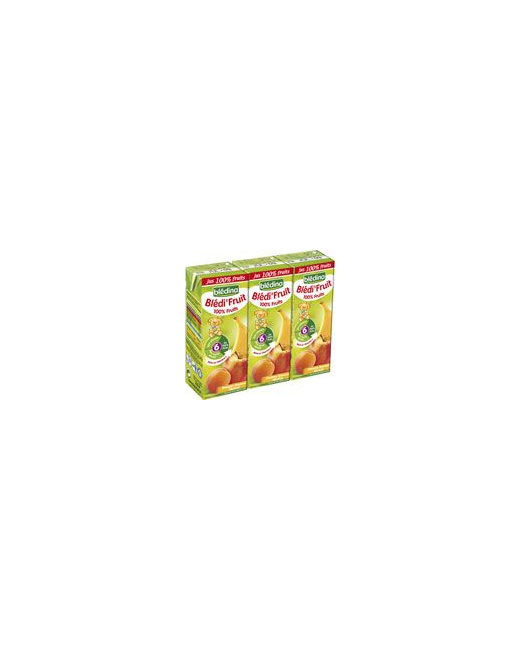 BLEDI FRUIT 100% Fruits pomme banane abricot 3 x 200 ml dès 6 mois