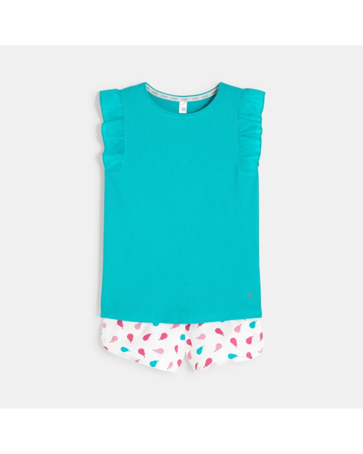 Pyjama d'été vert fille