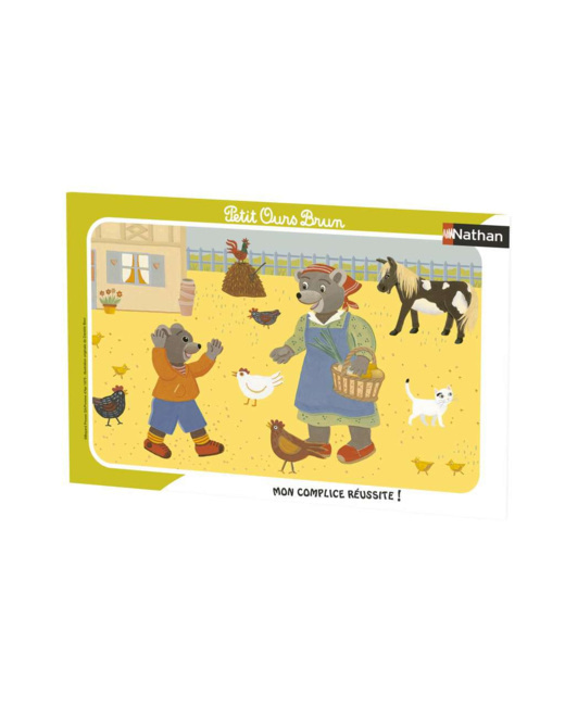 Puzzle Petit Ours Brun à la ferme - de 3 ans