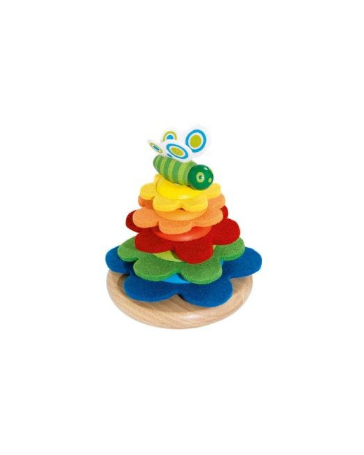 Pyramide papillon bois et feutrine
