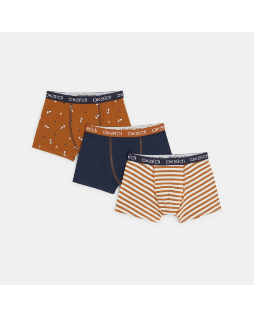 Boxers en jersey (lot de 3) orange garçon