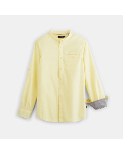 Chemise oxford jaune garçon