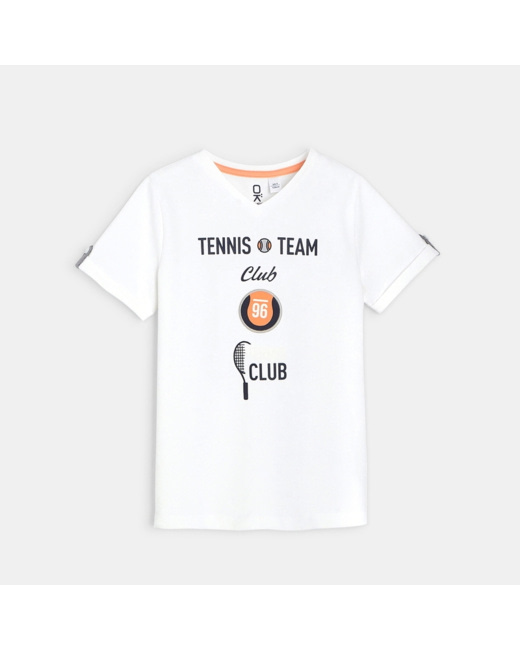 T-shirt à message blanc garçon