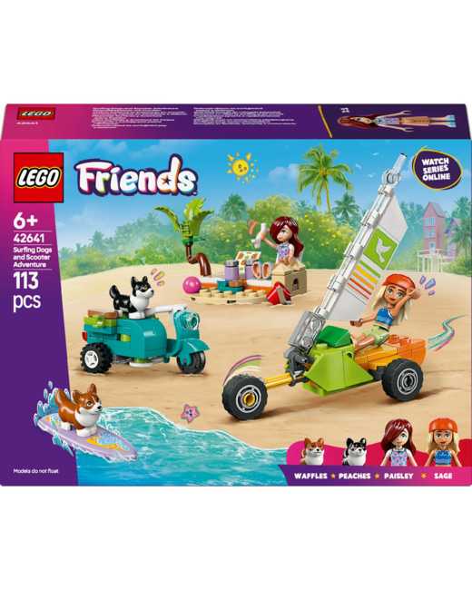 Chiens surfeurs et aventures en scooter Friends