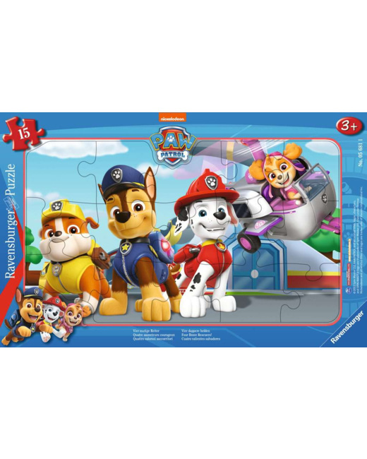Puzzle Quatre sauveteurs courageux / Pat'Patrouille - de 3 ans